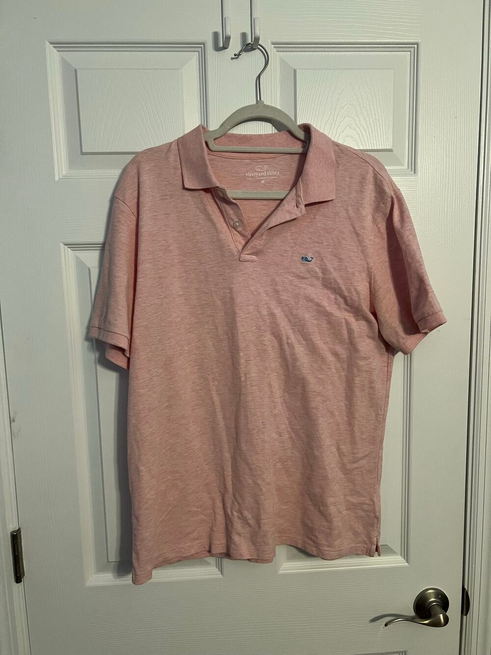Vineyard Vines Men's Polo Shirt – Size Medium – Pink